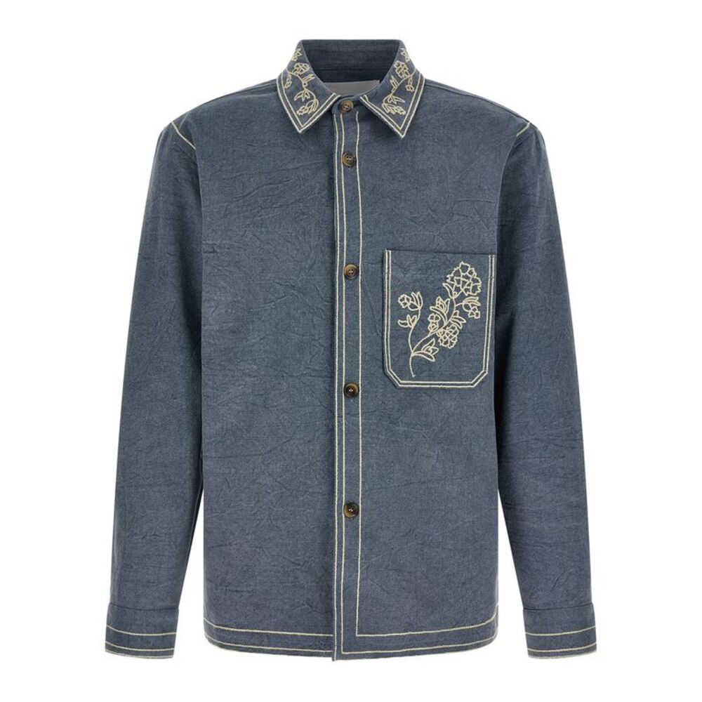 Isabel Marant Blue Cotton Men's Blouse
